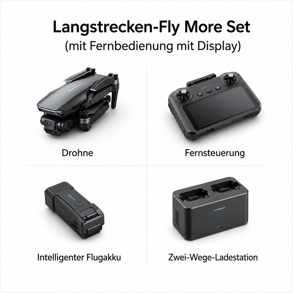 4K GPS-Faltdrohne mit Kamera, Hindernisvermeidung, stabiler Übertragung & langer Flugzeit