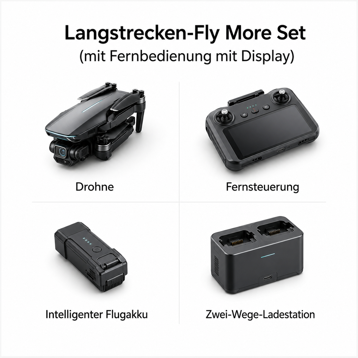 4K GPS-Faltdrohne mit Kamera, Hindernisvermeidung, stabiler Übertragung & langer Flugzeit