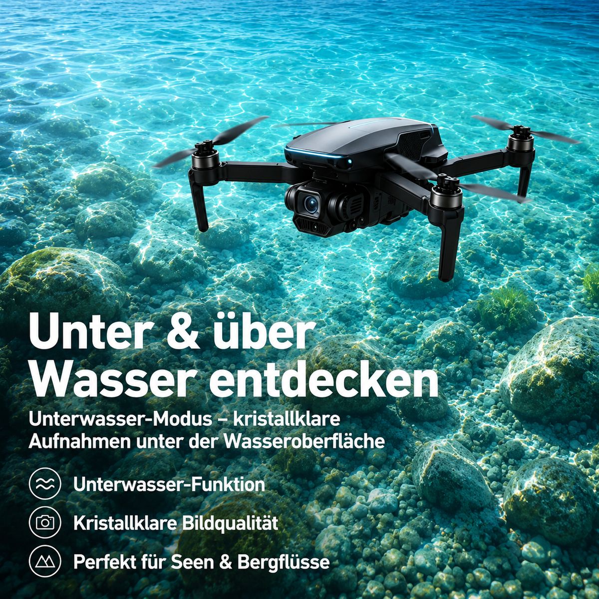 4K GPS-Faltdrohne mit Kamera, Hindernisvermeidung, stabiler Übertragung & langer Flugzeit