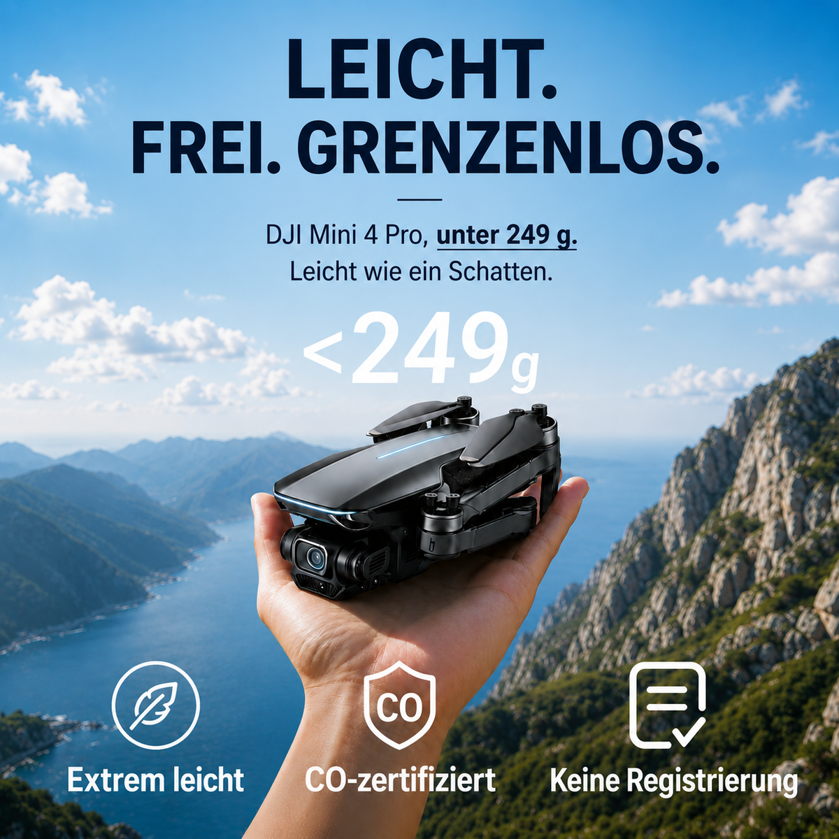 4K GPS-Faltdrohne mit Kamera, Hindernisvermeidung, stabiler Übertragung & langer Flugzeit