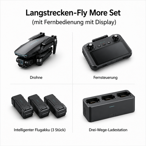4K GPS-Faltdrohne mit Kamera, Hindernisvermeidung, stabiler Übertragung & langer Flugzeit